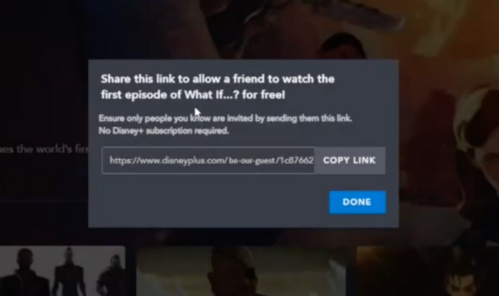 Disney+ share content feature